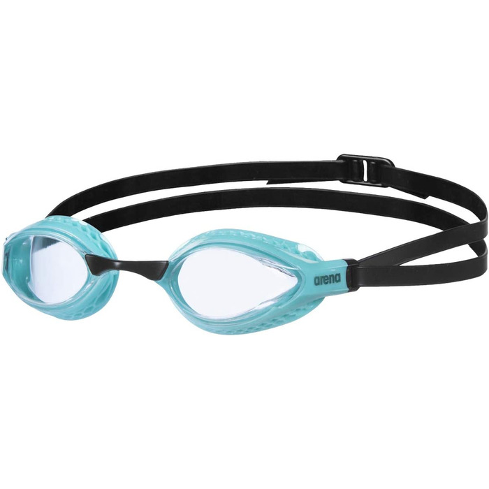 Окуляри для плавання унісекс для дорослих, окуляри для плавання з широкими стеклами, захист від ультрафіолету, 3 змінних перенісся, ущільнювальні прокладки (один розмір підходить всім, прозорого бірюзового кольору), дзеркало для плавання з захистом від за