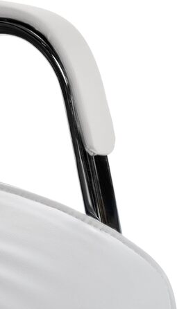 Стілець конференційний Sievert білий з м'якою оббивкою, штучна шкіра, з підлокітниками