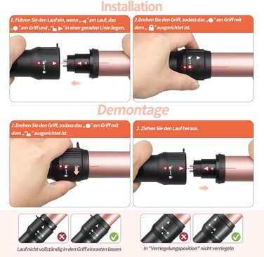 Локкенштаб 5 в 1 Haglater: Керамічний локкенштаб з насадками для великих та маленьких локонів (9-38 мм)