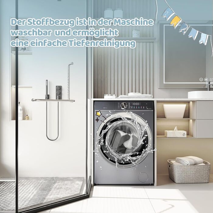 Бортик для ліжка WOLTU 150 см, захисний бар'єр для дітей та немовлят, регульована висота 69-87 см, тканина Оксфорд, металевий каркас, темно-сірий