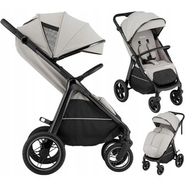 Дитячий прогулянковий візок Sirocco Maxelle: великі колеса 28 см, великий капюшон, амортизація