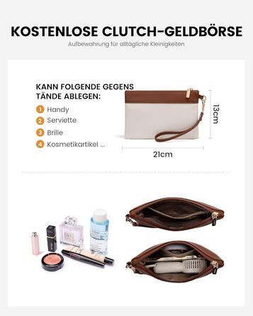 LOVEVOOK Сумка для ноутбука, жіноча велика водонепроникна сумка-шоппер, ділова сумка-акселуар, з PU шкіри, 15.6 дюймів (Коричневий+бежевий)