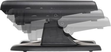 Підніжка для ніг Unilux Nymphea, регульована, антиковзка, динамічна, для офісу та дому, чорна, 43 x 33,7 x 12,2 см