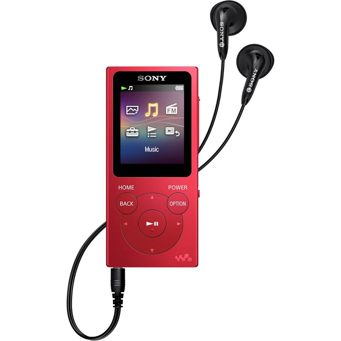 MP3-плеєр Sony NW-E394 Walkman з FM-радіо, 8 ГБ, USB 2.0, червоний