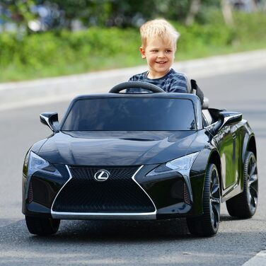 Дитячий електромобіль Lexus COSTWAY 12V з пультом, LED, музикою, USB, чорний