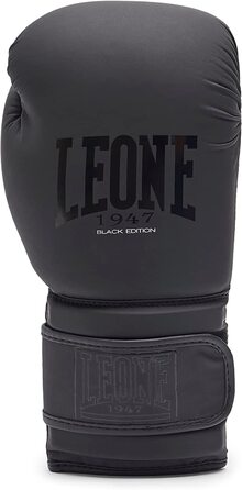 Боксерські рукавички LEONE 1947, чорне видання, GN059 14 унцій чорного кольору