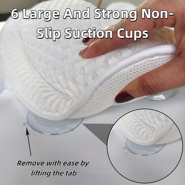 Подушка для ванни Luxus: м'яка сітка 4D Air Mesh з підтримкою шиї та спини, антиковзкі присоски, ергономічна підголовник для ванни, аксесуар для ванни ZT-430