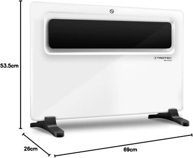 Тротэк конвекторний обігрівач TCH 1510 E – 1500 Вт, електричний, для кріплення на стіну