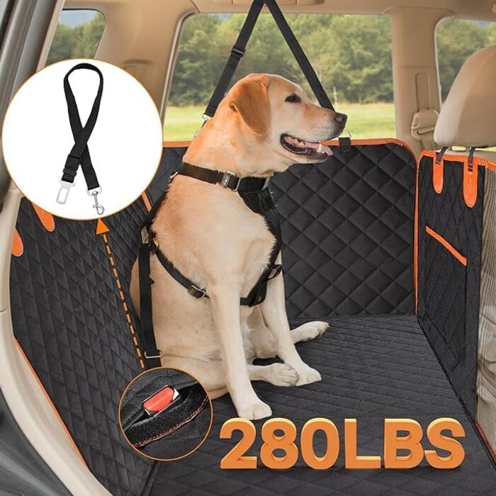 Ковдра для собак Active Pets - захист заднього сидіння та багажника автомобіля - водонепроникний килимок для собак (помаранчевий)