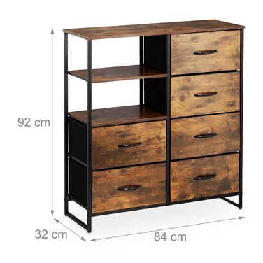 Комод Relaxdays з 6 висувними ящиками