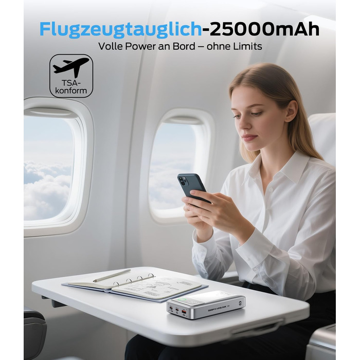 Power Bank MOVESPEED 145W 25000mAh з 3 USB-портами, PD 3.1, Digital Display - для ноутбуків, iPhone, Galaxy, iPad