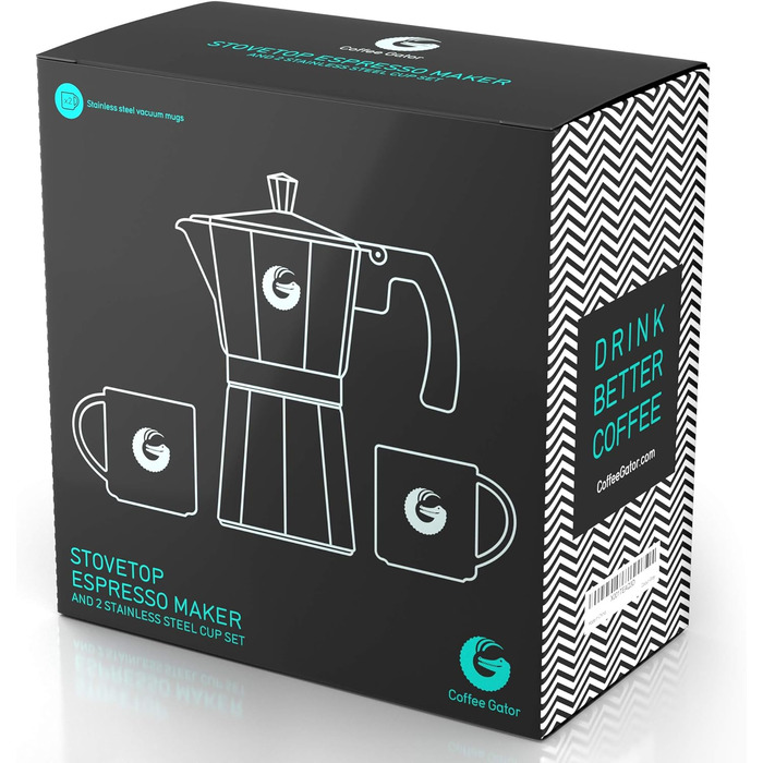 Кавоварка Espresso Gator для плити, мока-кавоварка з прозорого скла, 9 чашок (450 мл) (алюміній, 6 чашок/350 мл)