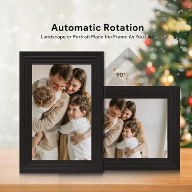 Цифровий фоторамка Aorpdd 10.1 дюйма з Wi-Fi, HD IPS-сенсорний екран, 32 ГБ пам'яті, автоматичне обертання, Frameo App для обміну фото та відео, чорний