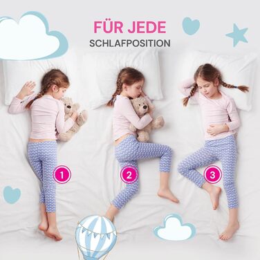 Подушка MemoDream Junior від VITAPUR для дітей, 30x50x9 см, Memory Foam, гіпоалергенна, м'яка, пральна, Ökotex-100, від 3 років