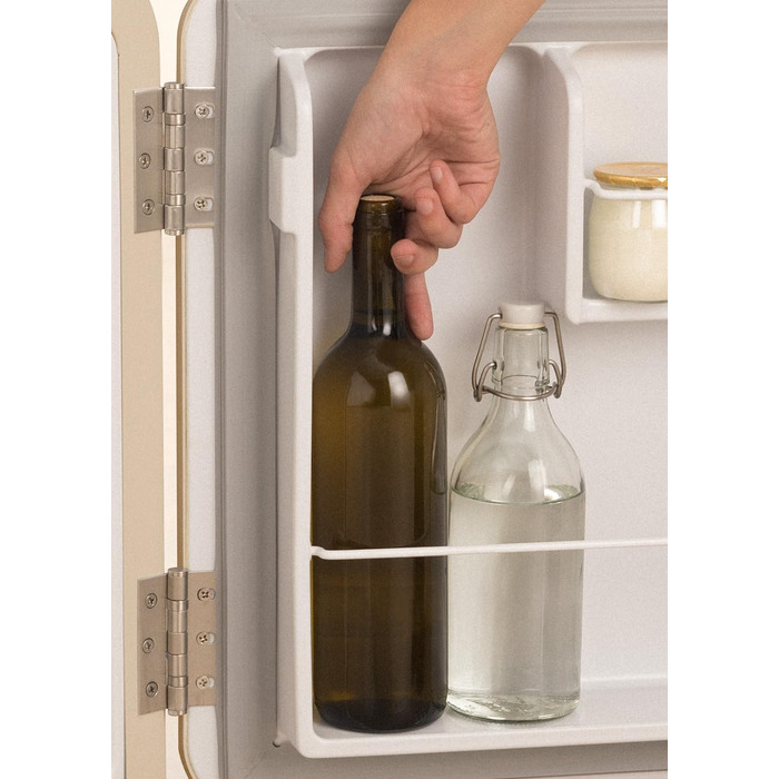 Ретро міні-холодильник 50 Gold, 48л, кремовий, 50x44x49.8 см