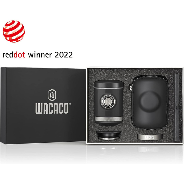 WACACO Picopresso: Портативна кавомашина для еспресо з екіпіруванням, ручна, сіра