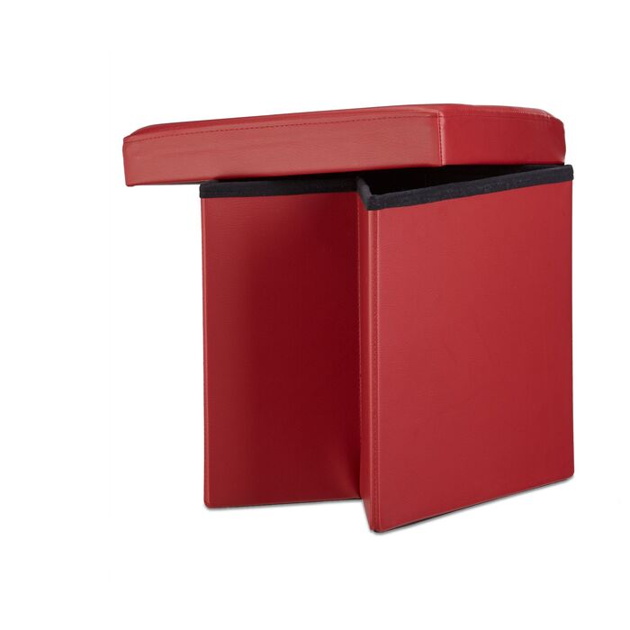 Relaxdays Складний табурет з штучної шкіри