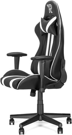 Ігрове крісло Ranqer Felix - Професійне ігрове крісло - Ергономічне - 2D підлокітники - Спинка 180 - Подушка - Нейлоновий каркас - (чорний/білий)