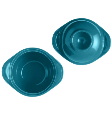 Форма для приготування з кришкою-підставкою під яйце Emile Henry La Cuisson 0,3 л блакитна (608409), Блакитний