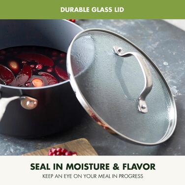 GreenPan Valencia Pro сковорода з кришкою 28 см, 4.2 л, антипригарне покриття Harteloxierte, індукція, для плити та духовки, без PFAS, сірий колір