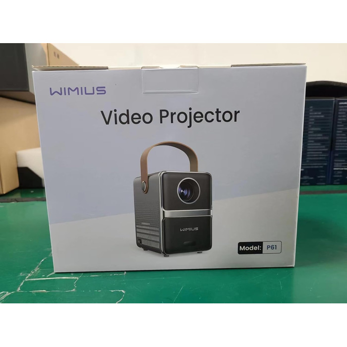 Mini-проектор WiMiUS 18000 люмен з Wi-Fi та Bluetooth, 1080P Full-HD, портативний для домашнього кінотеатру, сумісний з iOS/Android/Laptop/USB/PS5/AV (сірий)