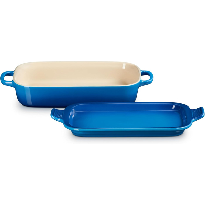 Форма для запікання Le Creuset прямокутна зі скляною кришкою, 3 л, вишневий (Марсель)