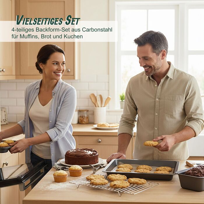 Набір форм для випічки Relaxdays (4 шт.)