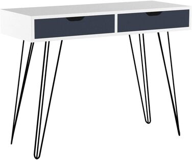 Письмовий стіл Relaxdays білий, з висувними ящиками, сучасний дизайн, молодіжний стіл, ВхШхГ 76 х 100 х 40 см, білий
