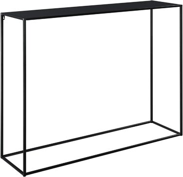 Консольний стіл Turia Журнальний столик 74x115x32 см Стіл для вітальні Промисловий дизайн Метал Чорний (92 x 115 x 32 см)