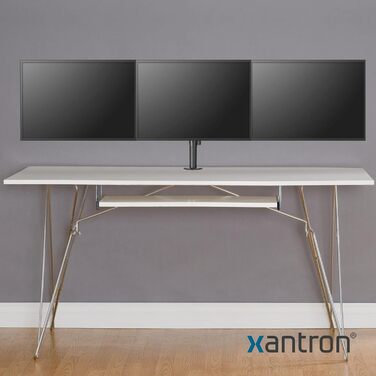 Кріплення для монітора Xantron® ECO-E62 (3 монітори) - 17-32 дюйми, VESA 75x75/100x100, для плоских та вигнутих моніторів, з монтажним комплектом