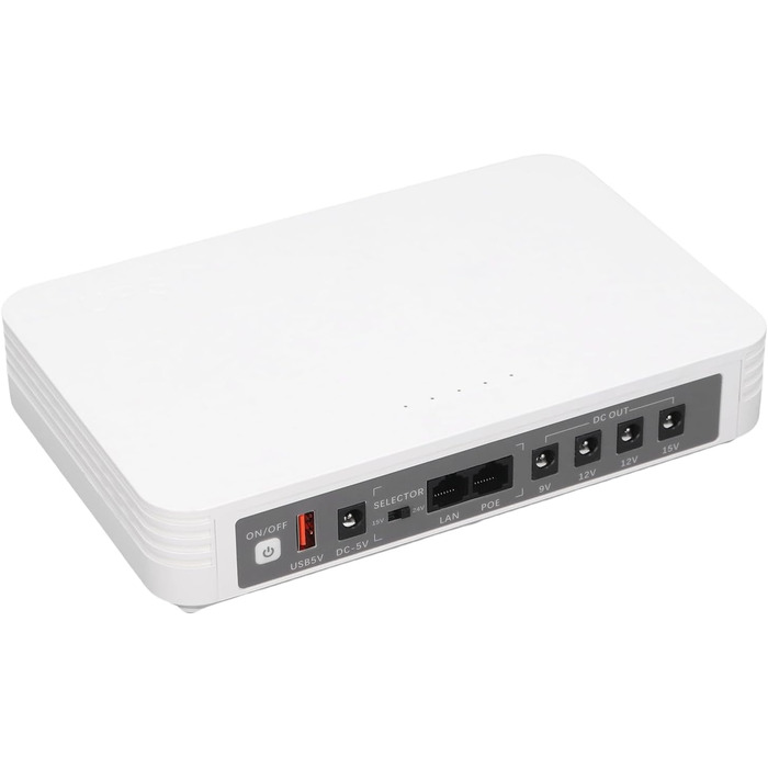 Mini UPS 8000mAh з голосовим підключенням, DC 5V 9V 12V POE 15V 24V, USB 5V 2A, захист від перенапруги, блок живлення для роутерів, модемів, камер (EU-штекер)