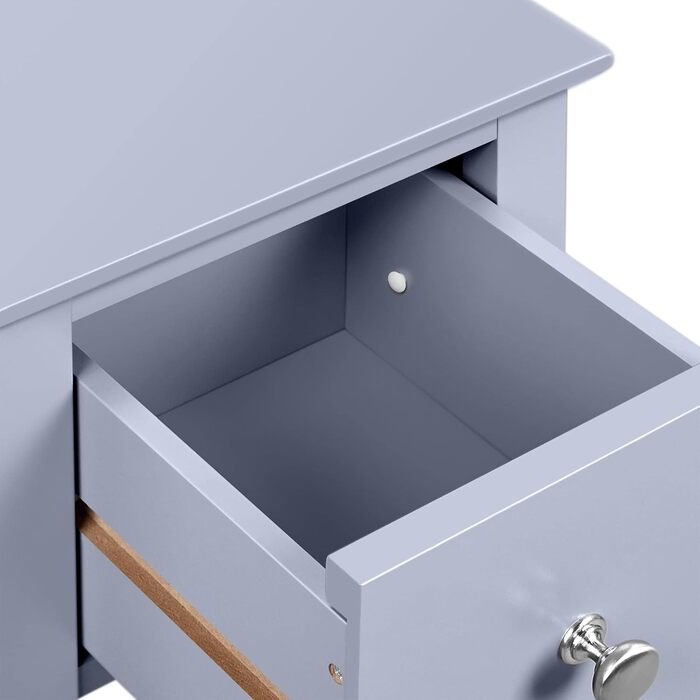 Нічний столик Yaheetech (2 шт.) з шухлядою та полицею, білий (темно-сірий)