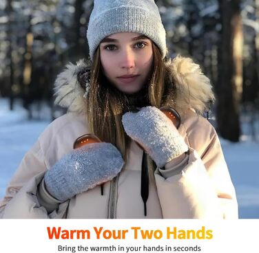 Електричні грілки для рук, 2 шт. - багаторазові, з 3 режимами нагріву, для дітей та дорослих, чорного кольору