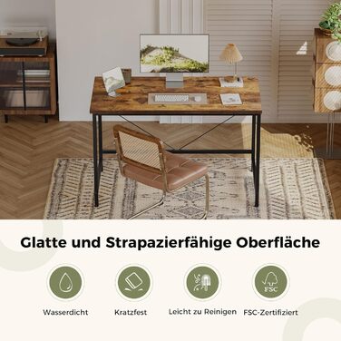 Комп'ютерний стіл Mericonia 120 см, ігровий стіл для невеликих приміщень, білий стіл для дому та офісу, стіл для студентів