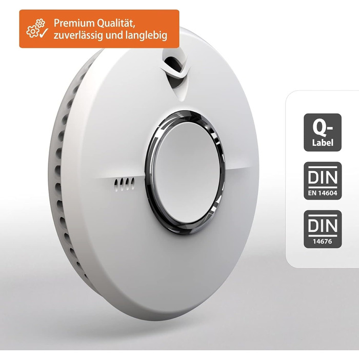 Датчик диму FireAngel ST-630 з термопровідним датчиком, бездротовий, 10 років батареї, білий, 1 шт.