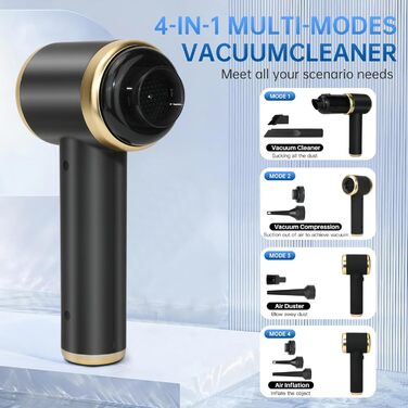 Бездротовий ручний пилосос MKKM для авто та дому, потужність 10000Па, акумулятор 4000mAh, циклонний фільтр для вологого та сухого прибирання, для шерсті тварин