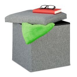 Relaxdays Пуф з місцем для зберігання