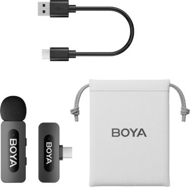 Бездротовий петличний мікрофон BOYA BY-V10 Type-C Black