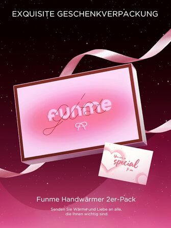 Електричні грілки для рук Funme® OT95 (Рожеве золото) 10000mAh - 2 шт. USB Powerbank, 60°C, для жінок, ідеальні для активного відпочинку