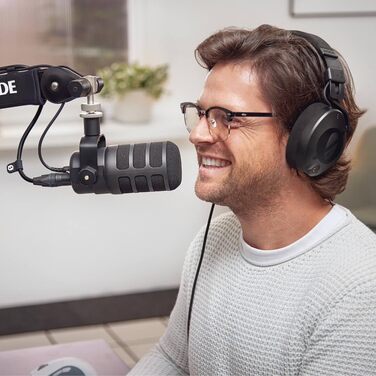 Мікрофон Rode PodMic USB/XLR для подкастів, мовлення, чорний + відкривачка keepdrum