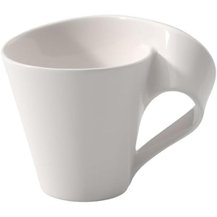 Кавовий сервіс Villeroy & Boch NewWave Premium, 8 предметів на 4 персони, білий, для кави, хвильовий дизайн, безпечний у посудомийній машині та мікрохвильовій печі