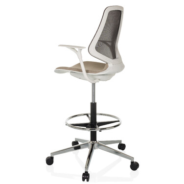 Офісне крісло / Барний стілець TOP WORK STYLE, тканина бежевого кольору, hjh OFFICE