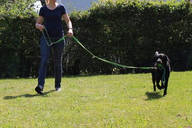 Повідець Activity4Dogs для собак нейлоновий, нековзний нековзний, довгий, з 4-ма регулюваннями, Багатофункціональний, для собак середнього і великого розміру, виготовлений в Німеччині, доступний в декількох кольорах (2,80 м, зелений)