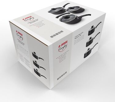 Набір каструль Judge Everyday, 3 шт. з антипригарним покриттям (16, 18, 20 см), з кришкою