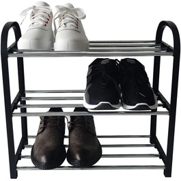 Шарова чорна полиця для взуття пластикова полиця для взуття маленька полиця для взуття проста полиця для взуття монтажна полиця для взуття 42x19x, 3-