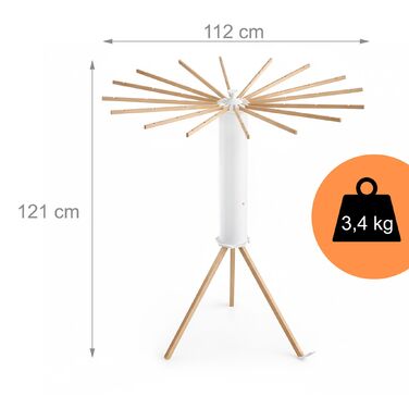 Relaxdays Сушарка для білизни з бука, 18 вішалок
