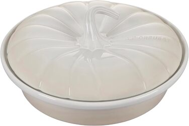 Кокотниця Le Creuset Figurale Kürbis, емальоване чавун, 4 л, білий з мідним ручками (для випічки, безе)