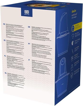 Подрібнювач кухонний електричний Russell Hobbs Mini Zerkleinerer 1л, сталь, 350W, чорний матовий 27131-56