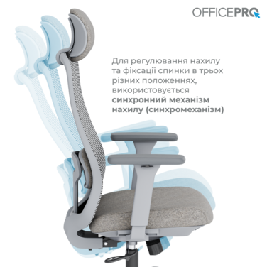 Крісло офісне OfficePro Wave OC599-G-G-G