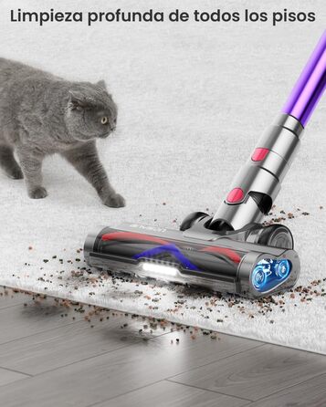 Бездротовий пилосос Anyson 45000Pa потужністю 550W з LED-дисплеєм та антизаплутувальною насадкою, об'єм 1.6L, для твердих поверхонь, килимів та видалення шерсті тварин (L)